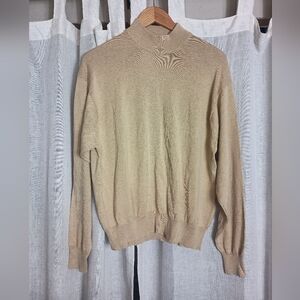 Beige Silk & Cotton Sweater
